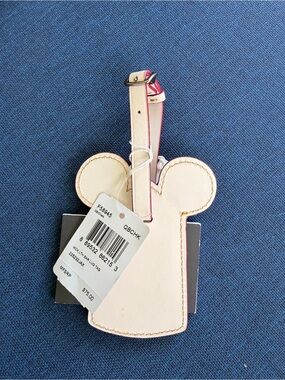 Coach x Disney Mickey Mouse Leather Luggage Tag – Rare Collector Piece ✨🏰